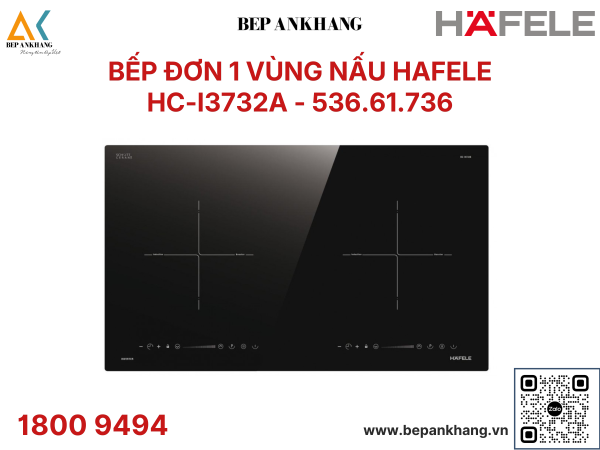 Bếp từ 2 vùng nấu Hafele HC-I3732A  536.61.736 - Made in Malaysia